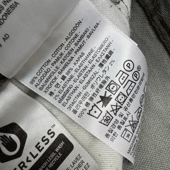 Levis 511 Jeans Mens 33x32 Green/Gray Slim Dark Wash Mid Rise Stretch Denim - Picture 12 of 14